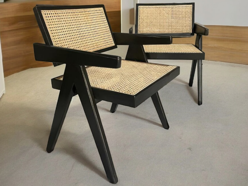 Wooden Cane Chair 